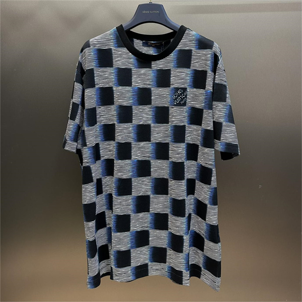 ルイヴィトン LOUIS VUITTON スーパーコピー Ｔシャツ プリント ダミエロゴ 新作