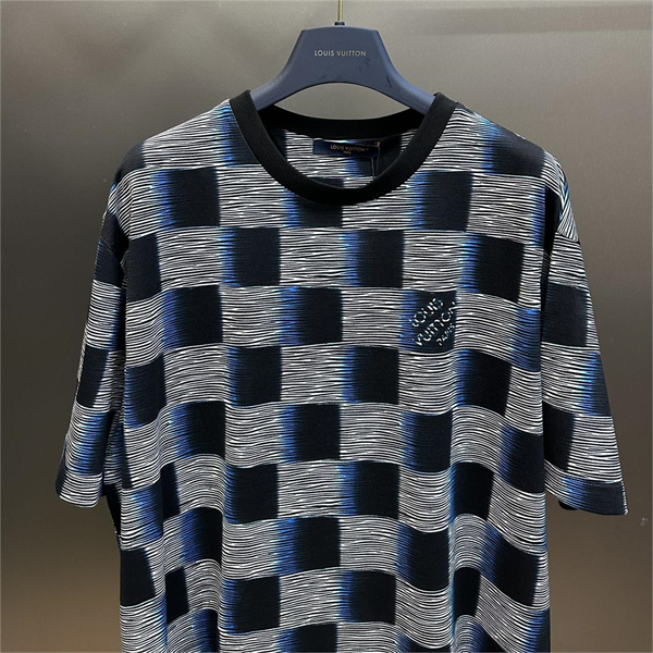 ルイヴィトン LOUIS VUITTON スーパーコピー Ｔシャツ プリント ダミエロゴ 新作