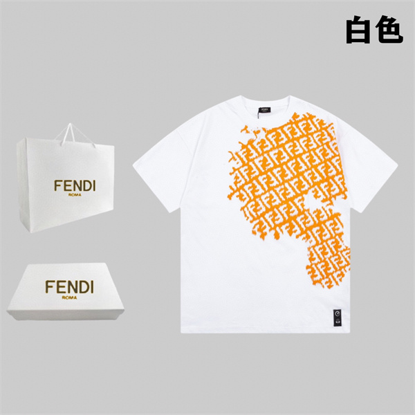 フェンディ コピー Ｔシャツ フェンディ FFロゴ プリント レトロ FENDI