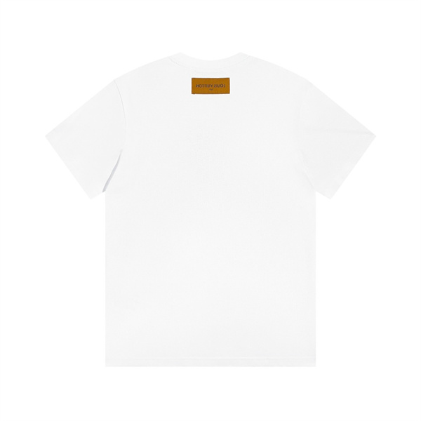 ルイヴィトン 偽物 Ｔシャツ プリント ロゴ 男女兼用 ゆったりサイズ LOUIS VUITTON