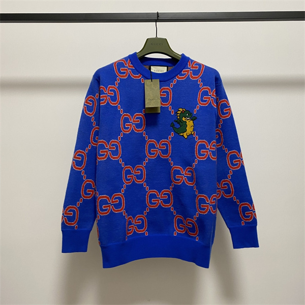 GUCCI スーパーコピー セーター ジャカード Dragon 龍 ggロゴ モノグラム 辰年新作 グッチ 