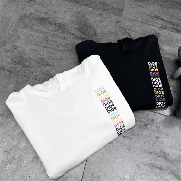 ディオール 偽物 パーカー Multiシグネチャー プリント 純綿生地 DIOR