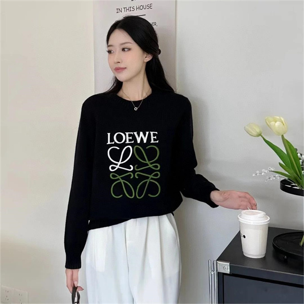 ロエベLOEWE コピー セーター アナグラム Anagram ロゴ 刺繡 ニット 2色 レディース 