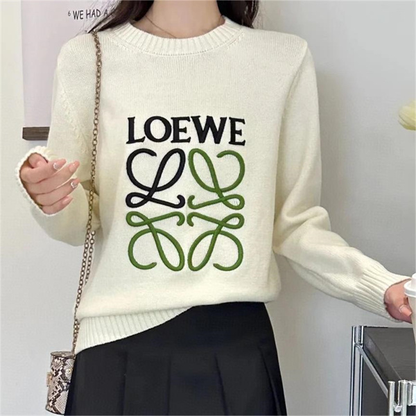 ロエベLOEWE コピー セーター アナグラム Anagram ロゴ 刺繡 ニット 2色 レディース 