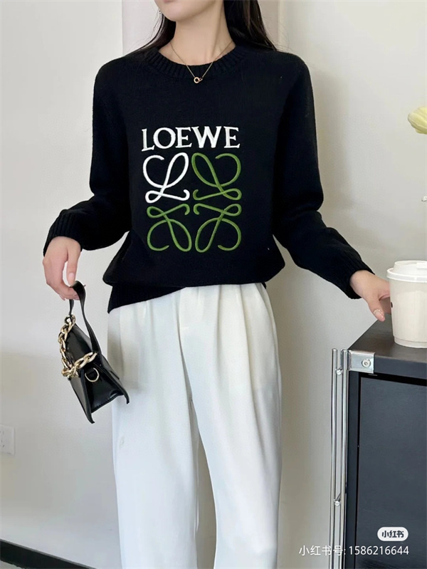 ロエベLOEWE コピー セーター アナグラム Anagram ロゴ 刺繡 ニット 2色 レディース 