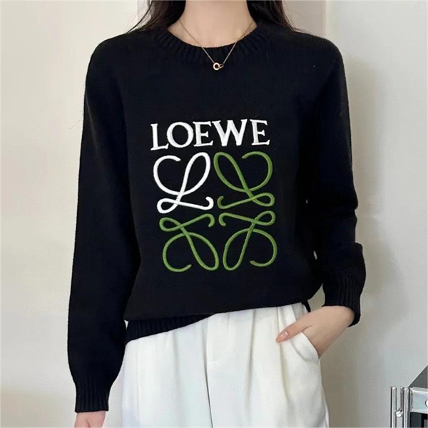 ロエベLOEWE コピー セーター アナグラム Anagram ロゴ 刺繡 ニット 2色 レディース 