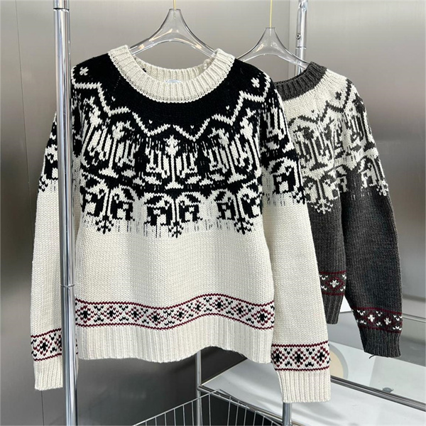 セリーヌ スーパー コピー セーター ニット ウール 雪花パターン CELINE