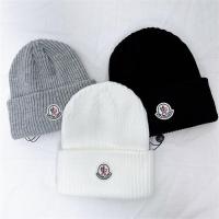MONCLER コピー ニット帽子 ロゴ ワッペン ビーニー 定番 3色 モンクレール
