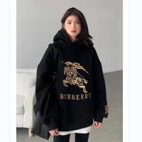 バーバリー コピー パーカー 馬術騎士 裏起毛 刺繡 ロゴ 純綿 オーバーサイズ BURBERRY