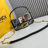 フェンディ スーパーコピー ショルダーバッグ カラーキャンバス FF刺繍 FENDI 牛革