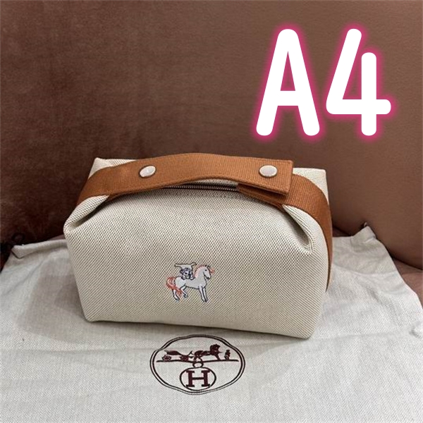 エルメス HERMES 偽物 ミニバッグ H ファブリックポーチ ブリッドアブラック ガブリオルGM 
