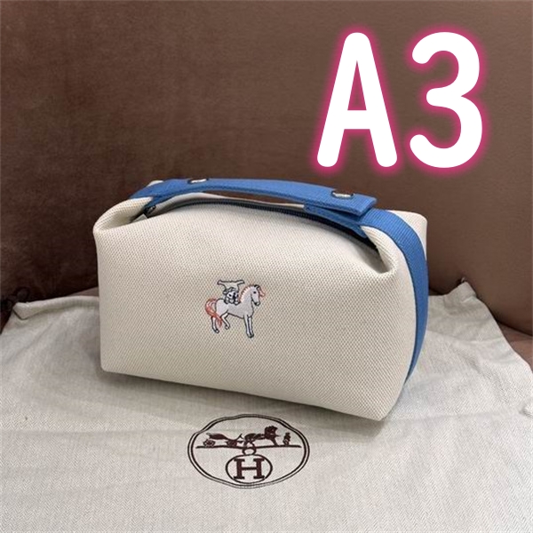 エルメス HERMES 偽物 ミニバッグ H ファブリックポーチ ブリッドアブラック ガブリオルGM 