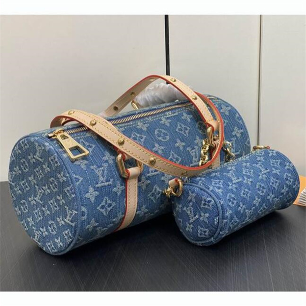 M46830 LOUIS VUITTON コピー ハンドバッグ Remix Papillon デニムブルー ルイヴィトン 