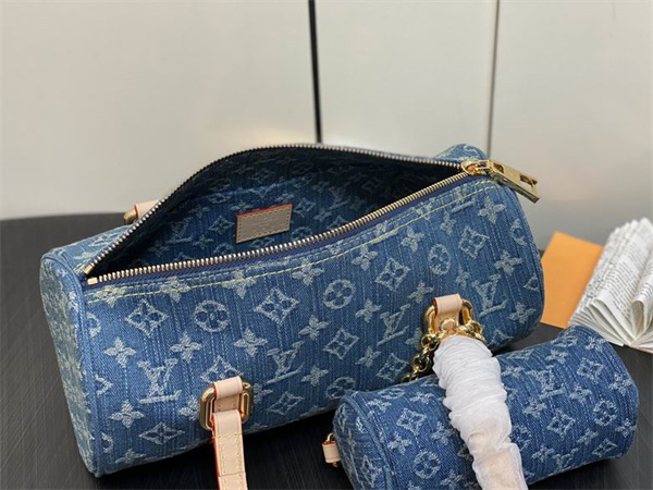 M46830 LOUIS VUITTON コピー ハンドバッグ Remix Papillon デニムブルー ルイヴィトン 