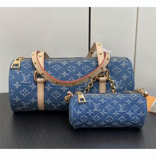 M46830 LOUIS VUITTON コピー ハンドバッグ Remix Papillon デニムブルー ルイヴィトン 