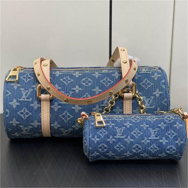 M46830 LOUIS VUITTON コピー ハンドバッグ Remix Papillon デニムブルー ルイヴィトン 