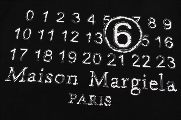 Maison Margiela メゾン マルジェラ コピー Ｔシャツ カレンダー アウトライン ロゴ プリント