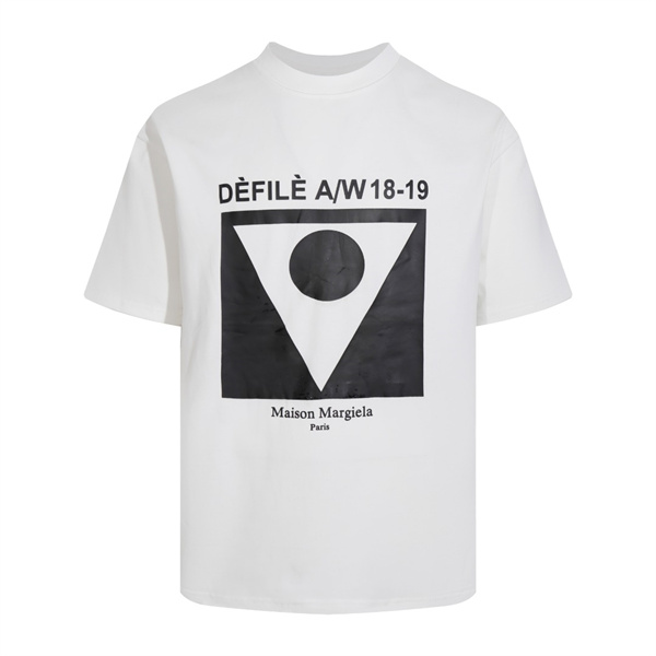 Maison Margiela メゾン マルジェラ コピー Ｔシャツ ＭＭ6 三角 ロゴ プリント 男女兼用 純綿