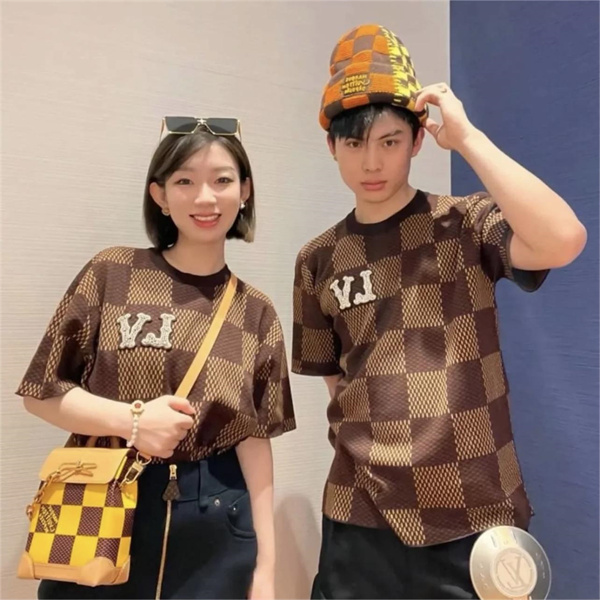 LOUIS VUITTON スーパーコピー Ｔシャツ ダミエ ロゴ ニット ウール30％ ルイヴィトン