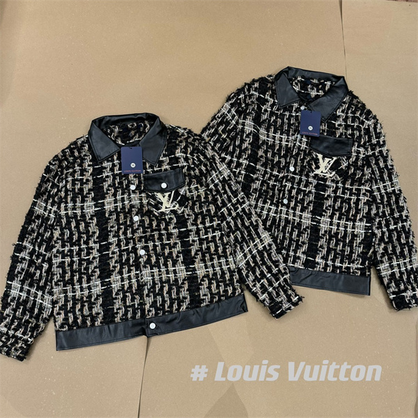 LOUIS VUITTON スーパーコピー ジャケット チェック柄 異素材 ルイヴィトン 