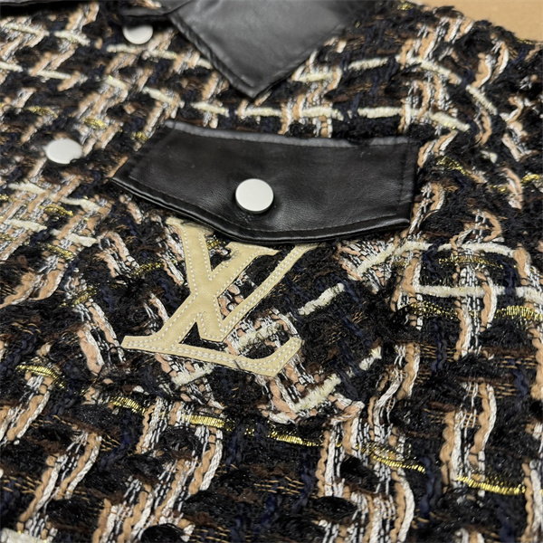 LOUIS VUITTON スーパーコピー ジャケット チェック柄 異素材 ルイヴィトン 