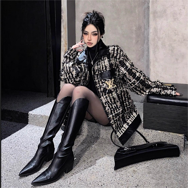 LOUIS VUITTON スーパーコピー ジャケット チェック柄 異素材 ルイヴィトン 