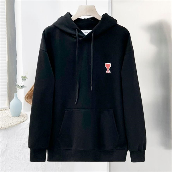  アミ パリス コピー パーカー 定番 ハートロゴ 刺繡 7色 ユニセックス AMI PARIS