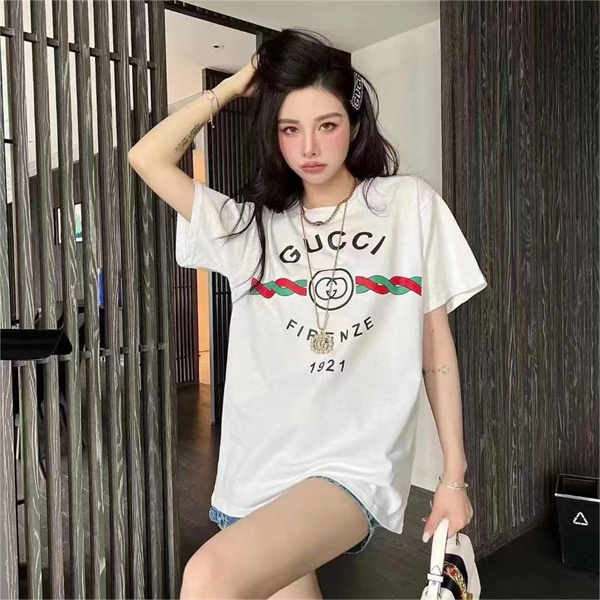 GUCCI 偽物 Ｔシャツ インターロッキングG FIRENZE 1921 コットン