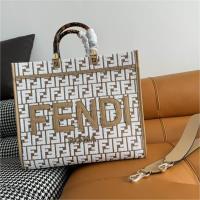 フェンディ スーパーコピー ショッパーバッグー サンシャイン ミディアム ラフィア FENDI