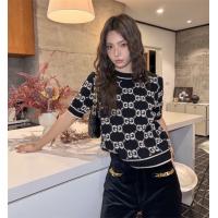 グッチ GUCCI スーパーコピー ニットＴシャツ タオル 刺繍 ロゴ モノグラム 2色 レディース