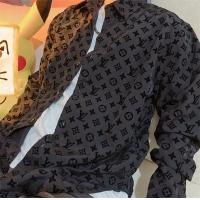 ルイヴィトン コピー シャツ モノグラム 柄 ジャカード ユニセックス シワになりにくい素材 LOUIS VUITTON