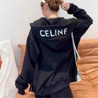 CELINE コピー ジャケット フード付き ロゴ 貼り付け 飾り ユニセックス セリーヌ