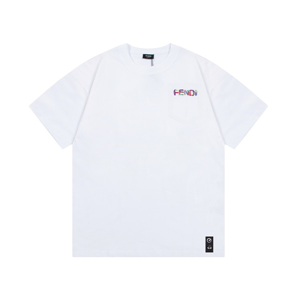 フェンディ 偽物 Ｔシャツ カラフル タオルロゴ 刺繡 レトロ 3色 FENDI