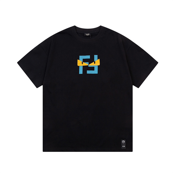 フェンディ コピー Ｔシャツ FFロゴ モンスター レザー 3色 コットン FENDI