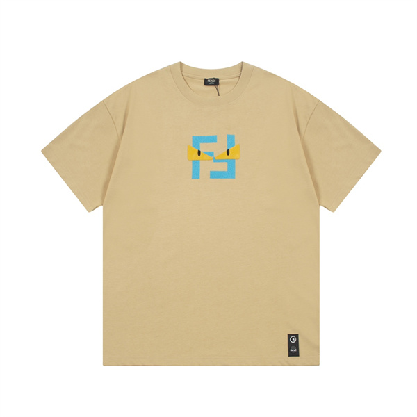 フェンディ コピー Ｔシャツ FFロゴ モンスター レザー 3色 コットン FENDI