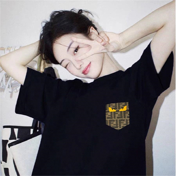 フェンディ スーパーコピー Ｔシャツ 貼り付け ロゴ ポケット FENDI 