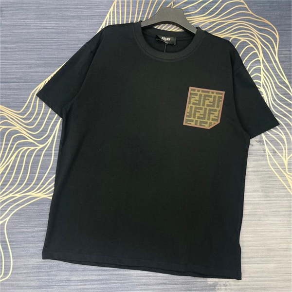 FENDI スーパーコピー Ｔシャツ ロゴ プリント柄 ユニセックス 純綿生地 フェンディ