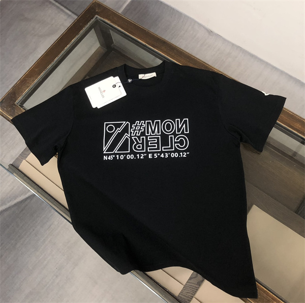 MONCLER コピー Ｔシャツ ロゴ プリント 100%コットン ユニセックス モンクレール 