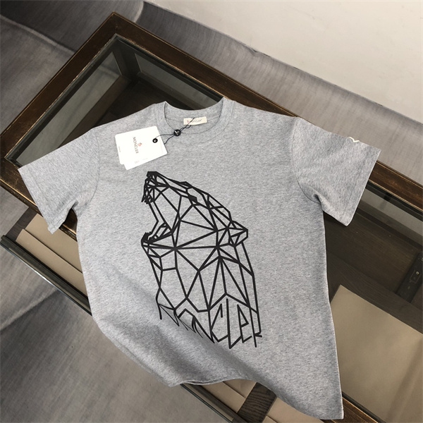 モンクレール 偽物 Ｔシャツ ロゴ プリント 幾何学的 3色 純綿素材 ユニセックス MONCLER