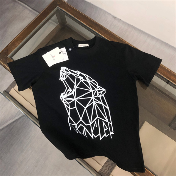 モンクレール 偽物 Ｔシャツ ロゴ プリント 幾何学的 3色 純綿素材 ユニセックス MONCLER