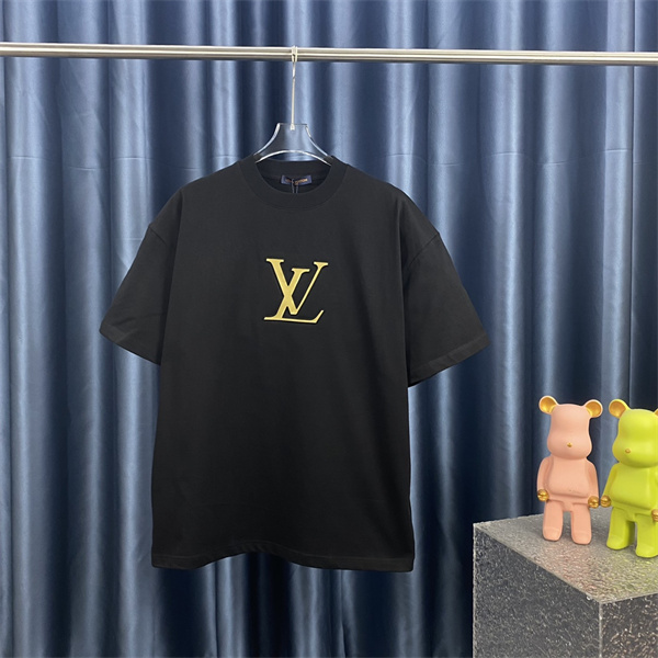 LOUIS VUITTON コピー Ｔシャツ エンボス加工 ロゴ ユニセックス 純綿生地 ルイヴィトン