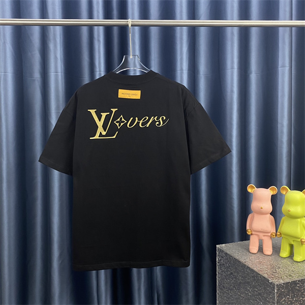 LOUIS VUITTON コピー Ｔシャツ エンボス加工 ロゴ ユニセックス 純綿生地 ルイヴィトン