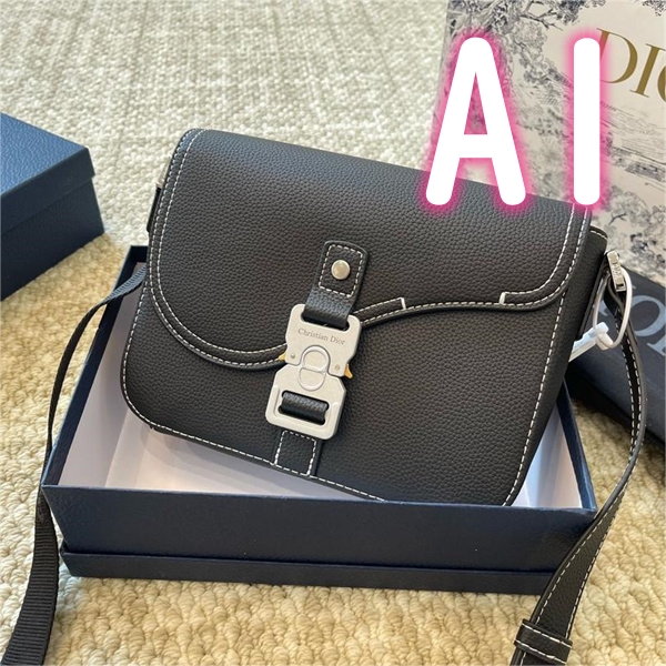 DIOR スーパーコピー メッセンジャーバッグ ストラップ付き ミニ 鞍 縫糸 ディオール