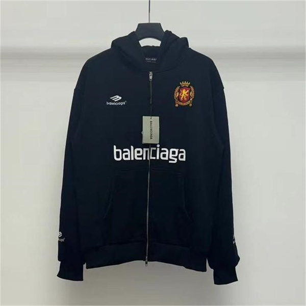 Manchester United F.C. x BALENCIAGA スーパー ジャケット サッカー ロゴ コットン フード付き  バレンシアガ