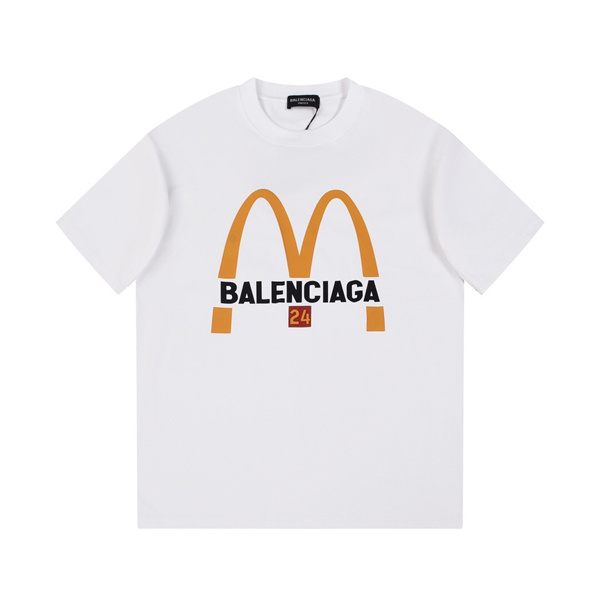 McDonald‘s X BALENCIAGA コピー Ｔシャツ コラボ ロゴ プリント ユニセックス バレンシアガ