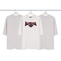 BALENCIAGA スーパーコピー Ｔシャツ クルーネック 半袖 刺繡 ロゴ グレー バレンシアガ
