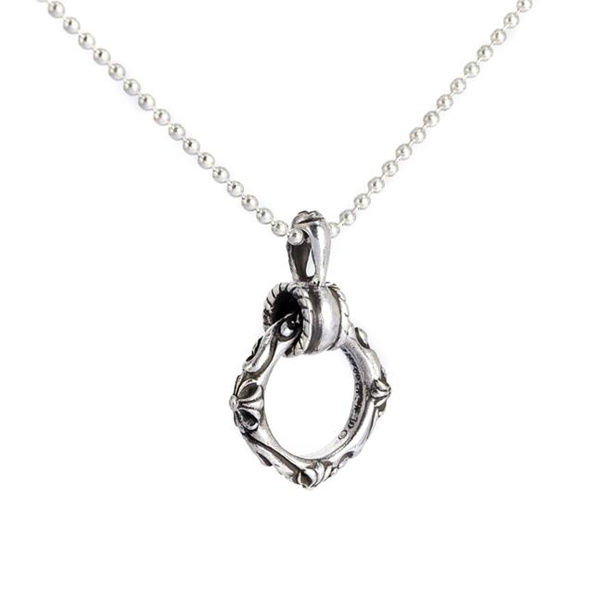 CHROME HEARTS コピー ネックレス スクロール×クロス×リング モチーフ シルバー クロムハーツ