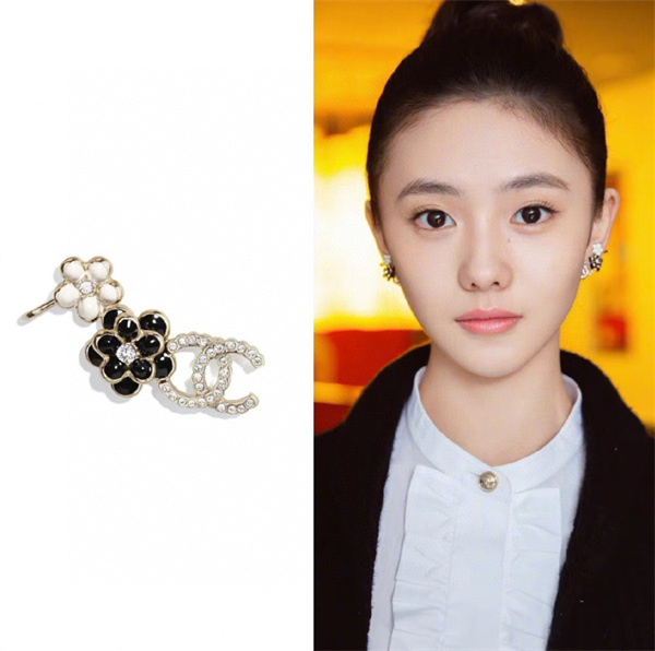 シャネル CHANEL スーパーコピー ピアス ココマーク フラワーモチーフ ブローチ 花 黒 ギフト 