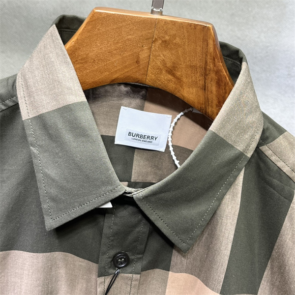 BURBERRY コピー シャツ シルエット チェック コットン 弾力性 バーバリー