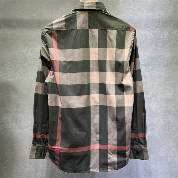 BURBERRY コピー シャツ シルエット チェック コットン 弾力性 バーバリー